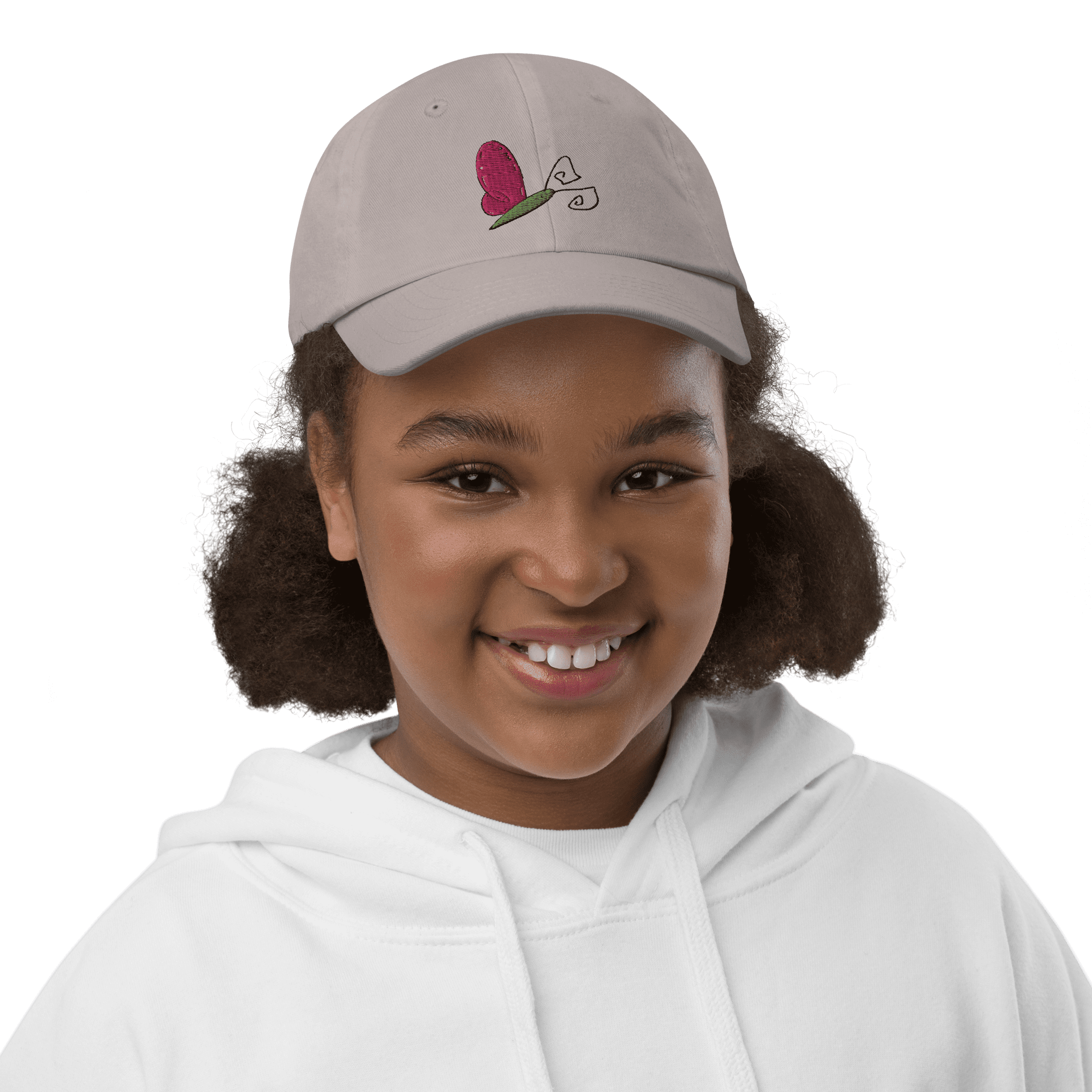 Butterfly Baseball Cap - Grey - Girl